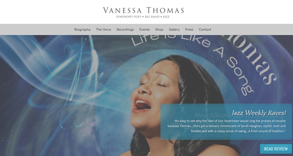 Vanessa Thomas Sings Website