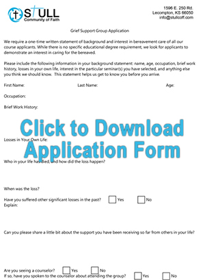 Grief Support Group Application Form