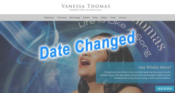 Vanessa Thomas Sings Website